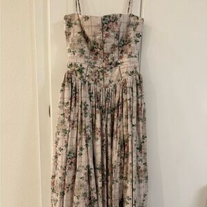 House of CB Floral Dress in Cream and Pink